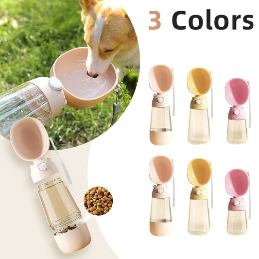 2-in-1 Portable Dog Water & Food Bottle - Travel Buddy For Pets