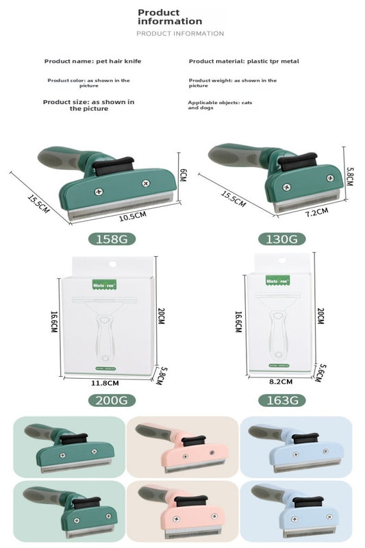 "Pet Hair Trimmer Comb - For EASY Shedding Control"
