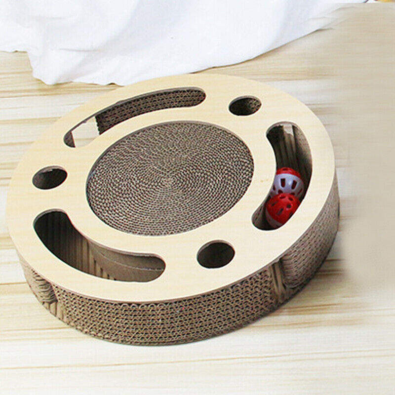 3-In-1 Cat Scratcher Pad With Bell Ball - Interactive Toy & Corrugated Scratching Board